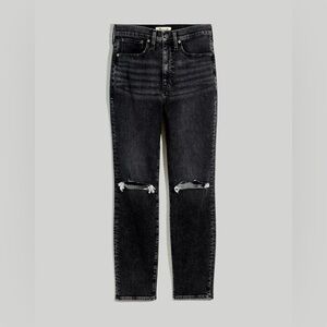 Madewell TheMomJean Distressed Black Jeans Size 30